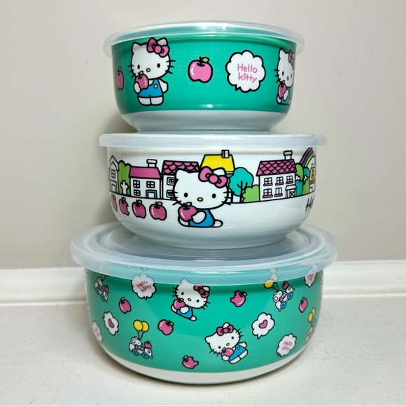 Lot Enfant Hello Kitty Tupperware : Boîte Et Gobelet Rose - NEUF